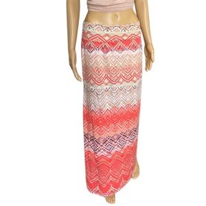 JOE B By Joe Benbasset Orange Maxi Skirt Size  L